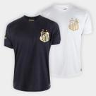 Kit Camisa Santos Pelé Athleta Comemorativa 1000 Gols C/2 Masculina Kit Camisa Santos Pelé Athleta Comemorativa 1000 Gols C/2 Masculina