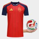 Kit Camisa Seleção Espanha Home 2026 +Mini Bola Trionda Adidas
