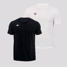 Kit Camisas Umbro TWR e Kappa Moderna Branca e Preta