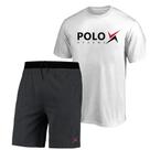 Kit Camiseta Algodão + Bermuda Masculina Moletom Dia a Dia