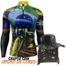 Kit Camiseta Blusa Camisa Chapéu Camisa Blusa Agro Raiz Brasil Milho Pesca Agro Esportes Com Zíper Proteção Uv50