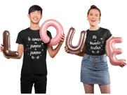 Kit Camiseta Casal Te Amarei de Janeiro Dia dos Namorados Noivos Casados Preta Kit Camiseta Casal Te Amarei de Janeiro Dia dos Namorados Noivos Casados Preta