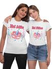 Kit Camiseta de Carnaval Tal Mãe Tal Filha Adulto Branca Kit Camiseta de Carnaval Tal Mãe Tal Filha Adulto Branca