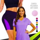 KIT Camiseta DRY FIT POLIAMIDA MALHA FRIA + SHORT Leg Legging REDINHA Suplex Conjunto Fitness 543
