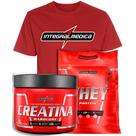 Kit Camiseta Integralmedica Creatina Nutri Whey Dry Fit -