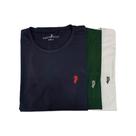 Kit camiseta M - azul marinho/verde/branca