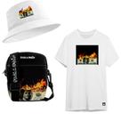 Kit Camiseta Masculina + Chapeu + Bag Pega Visão Dollar