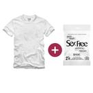 Kit Camiseta Masculina Lisa Slim + Preservativo Sex Free