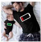 Kit Camiseta Pai Filho Filha bateria acabando cheia