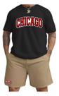 Kit Camiseta + Short Moletom Conjunto Chicago Moda Kit Camiseta + Short Moletom Conjunto Chicago Moda