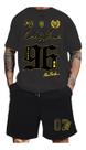 Kit Camiseta + Short Moletom Conjunto Luken New york 96 - Luken Lk