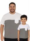 Kit Camisetas Tal Pai Tal Filho Com Bolso Papai Plus Size