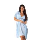 Kit Camisola Com Robe Amamentação Feminino Gestante Para Amamentar Kit Pijama