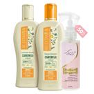 Kit Camomila 1 Shampoo 1 Cond 250ml + Finalizador Obrigatório Lourre 120ml