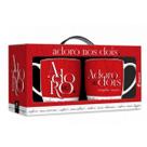 Kit Caneca Brasfoot Com 2 Canecas 360ml-Adoro Nos Dois Kit Caneca Brasfoot Com 2 Canecas 360ml-Adoro Nos Dois