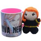 Kit Caneca com Amigurumi Viúva Negra Kit Caneca com Amigurumi Viúva Negra