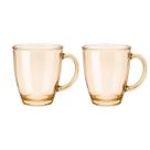Kit Caneca de Vidro Âmbar 360ml 2un Praticasa
