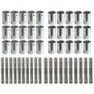 Kit Caneca Reduzida E Emenda 8mm 10mm Alumínio 50 Unidades