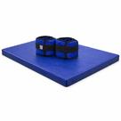 KIT Caneleira de Peso Azul Par de 500g + Colchonete Azul Treino/Academia/Musculação/Fisioterapia