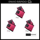 KIT Caneleira de Peso Rosa Par de 1Kg + 2Kg + 3Kg Treino/Exercício/Academia/exercício funcional/Fitness/Muscula