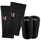 Kit Caneleira Infantil e Porta Caneleira Preto Profix Sports