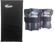 kit caneleiras peso tornozeleira peso 5 kg ajustável / par de caneleira peso regulável + colchonete de ginastica