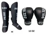 Kit Caneleiras Proteção 20 mm e Luvas de Boxe Muay Thai Escolha a Cor