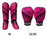 Kit Caneleiras Proteção 20 mm e Luvas de Boxe Muay Thai Escolha a Cor
