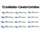 KIT Caneta Corretiva Corretivos Caneta Branquinho Corretivo Secagem Rápida Ponta Fina Escritorio