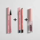 Kit Caneta Delineadora Resistente a Água Ponta Fina +Lápis De Olho Eye-catching + Gel Modelador Sobrancelha Ruby Rose