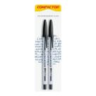 Kit Caneta Esferográfica Compactor Top 2000 2 Pretas Transpa