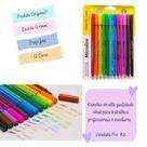 Kit Caneta Fineliner Compactor Microline 0.4mm 12 Cores