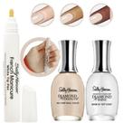 Kit caneta francesinha, fortalecedor de unhas & brilho verniz de acabamento - sally hansen