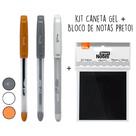 Kit Caneta Gel + Bloco de Notas Preto - BRW Kit Caneta Gel + Bloco de Notas Preto - BRW