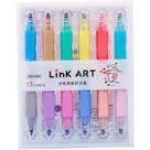 Kit Caneta Marca Texto Estojo 12 cores