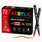 Kit Caneta Marcador Acrílica Brush Pen Pincel Para Lettering Artesanato Pintura em Madeira Tecido Cerâmica Impressão 3D - Kit Caneta Marcador Acrílica Brush Pen Pincel Para Lettering Artesanato Pintura em Madeira Tecido Cerâmica Impressão 3D -