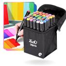 Kit Caneta Marcador Permanente Colorida Ponta Dupla Com Estojo Bolsa Desenho Artístico Arte Colorir Brush Letter