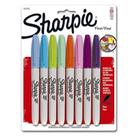 Kit Caneta Marcador Permanente Sharpie Ponta Fina Shapie C/ 8 Cores
