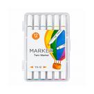Kit Caneta Marker Twin Marker 12 Cores Dupla Ponta Kit Caneta Marker Twin Marker 12 Cores Dupla Ponta