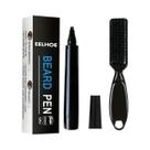 Kit Caneta para Enchimento de Barba - Preto e Marrom - À Prova d'Água