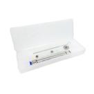 Kit caneta peeling diamante corpo de aluminio prata com 3 ponteiras