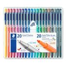 Kit Caneta Staedtler Triplus Fineliner e Fiber Pen 20 Cores