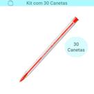 Kit Caneta Trilux 032 Faber-Castell Vermelha 30 Unidades Vermelho