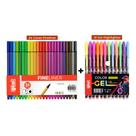 Kit Canetas Coloridas Ponta Fina Glizi Fineliner 24 Cores + Gel Highlighter 12 Cores Traço Preciso + Cores Vibrantes K Kit Canetas Coloridas Ponta Fina Glizi Fineliner 24 Cores + Gel Highlighter 12 Cores Traço Preciso + Cores Vibrantes K