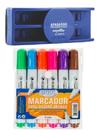 Kit Canetas Quadro Branco + Apagador Magnético - Cores Vivas