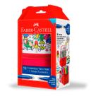Kit Canetinha Faber-Castell 50 Cores Ponta Vai e Vem Estojo
