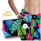 Kit Canga Em Viscose Com Fivela E Necessaire Tropical Pink - Secret Beach Kit Canga Em Viscose Com Fivela E Necessaire Tropical Pink - Secret Beach