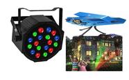 Kit Canhão Laser Jogo De Luz Natal Led Rgb Festa Aniversario
