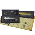 Kit Canivete recartilhado Latão Carbono e Lamina Larga Corneta com GiftBox