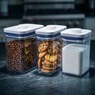 Kit Cantinho do Café Potes Com Tampa Hermética Acrílico 3pçs Oxo POP 2.0 Originais Para Café e Chá